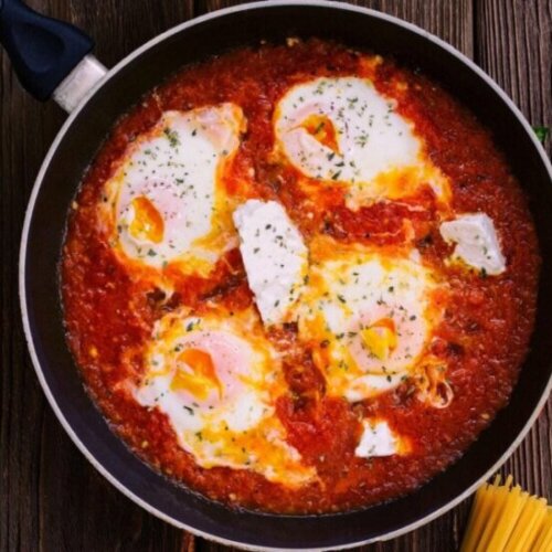 Receta de huevos con tomates